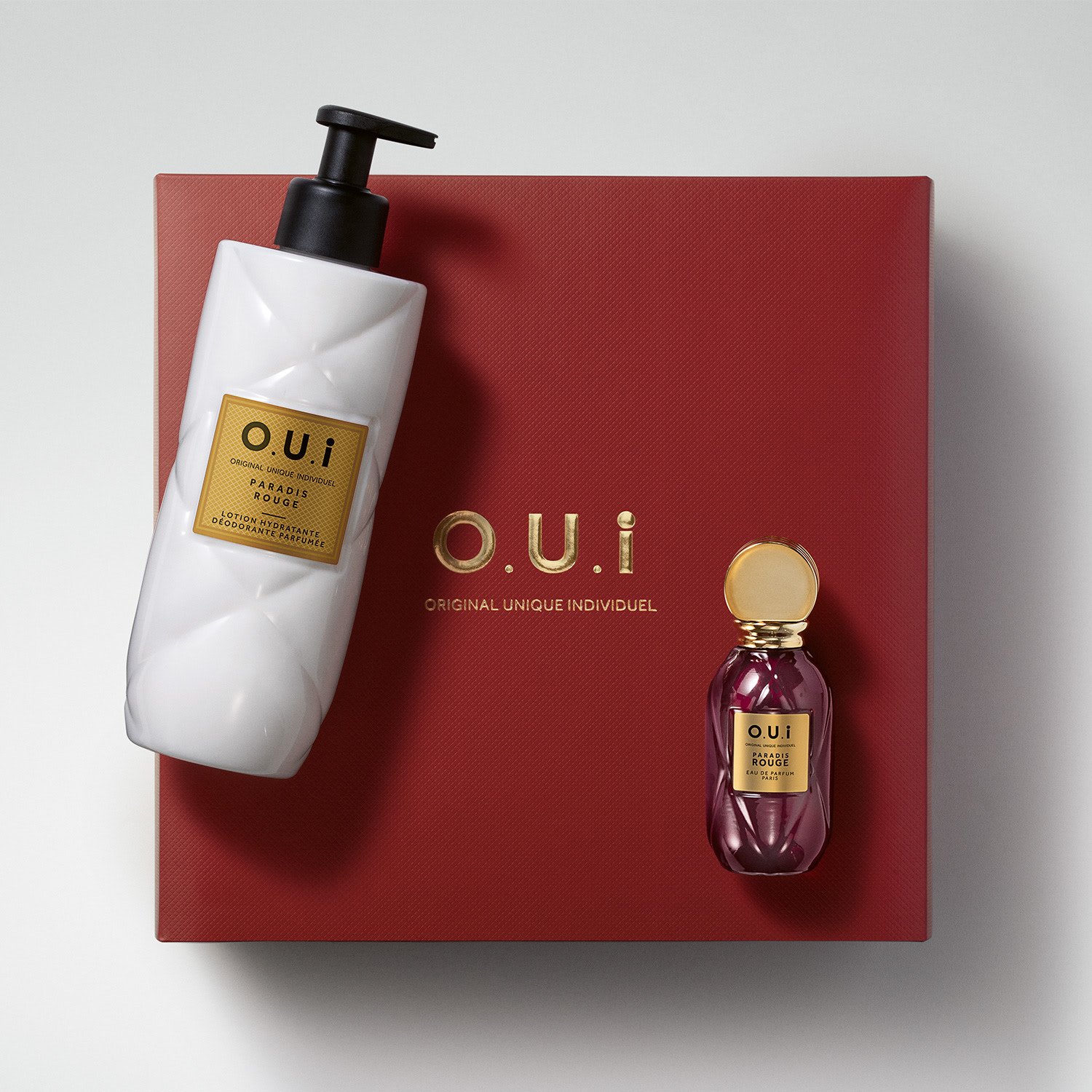 Combo O.U.I Paradis Rouge Eau De Parfum 30ml + Loção Corporal 400ml + Caixa M ÚNICO 2