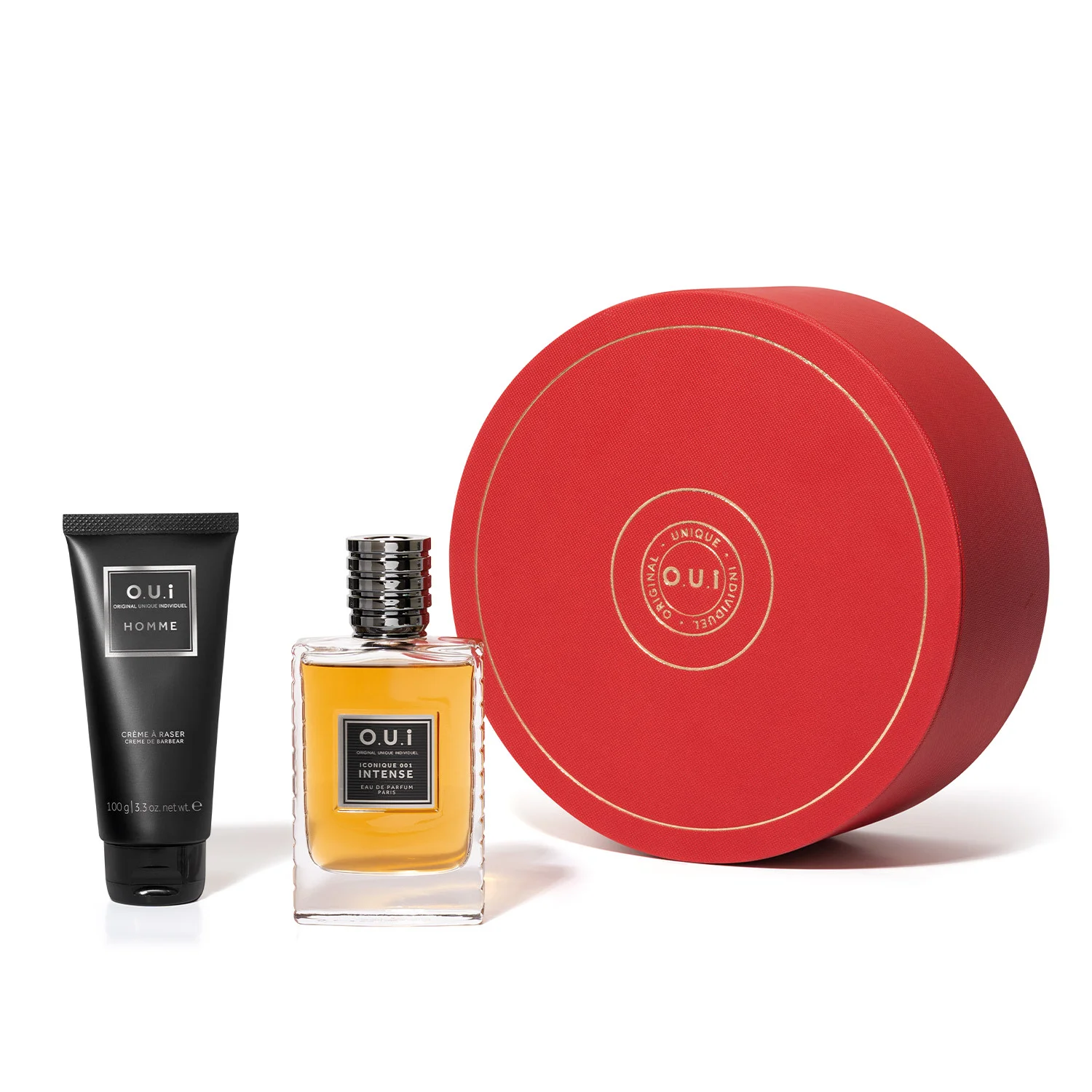 O.U.i Iconique 001 Kit Presentear Natal: Eau de Parfum 75ml + Creme de Barbear 100g ÚNICO 4