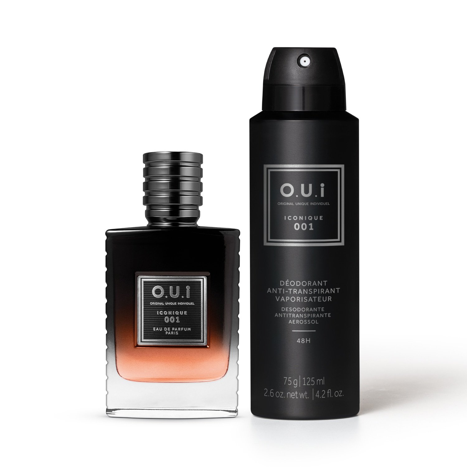 Combo O.U.i Iconique 001: Eau de Parfum 30ml + Desodorante Antitranspirante 75g