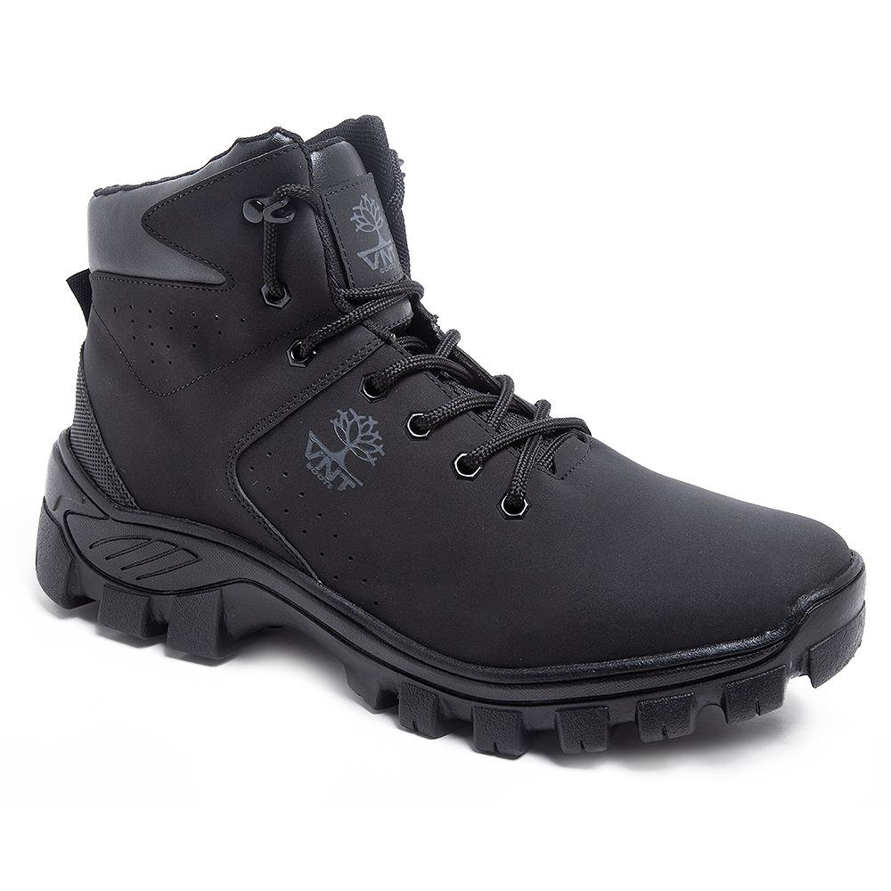 Bota Coturno Adventure Venetto Masculino Couro Conforto Preto 2