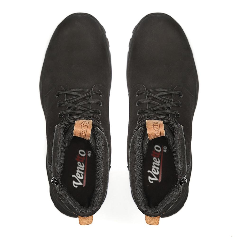 Bota Coturno Masculina Venetto Adventure Zíper Conforto Preto 3