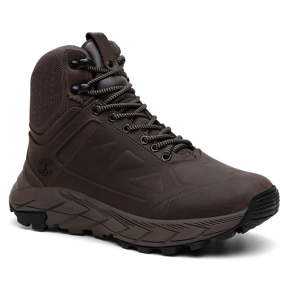 Bota Masculina Adventure Couro Cano Alto Resistente Venetto Marrom 3