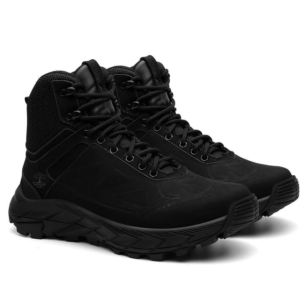 Bota Masculina Adventure Couro Cano Alto Resistente Venetto Preto