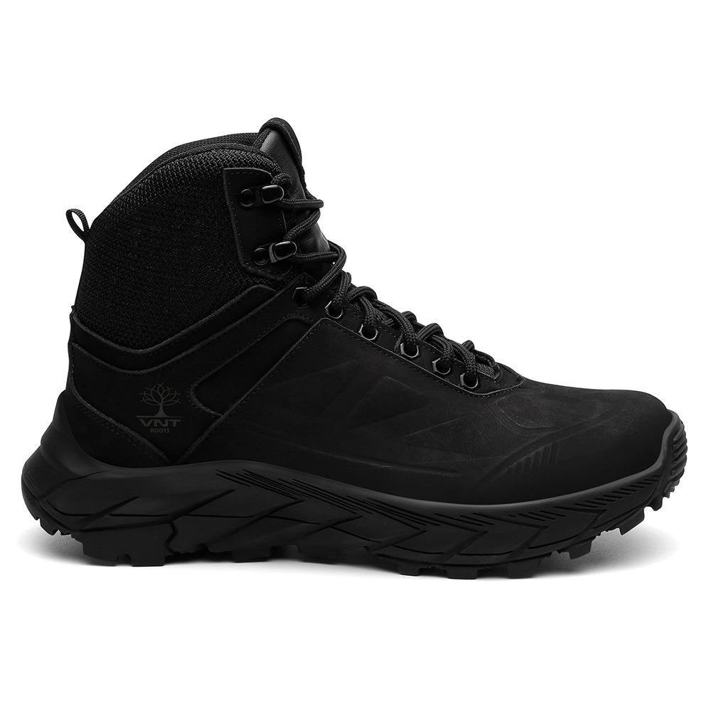 Bota Masculina Adventure Couro Cano Alto Resistente Venetto Preto 2