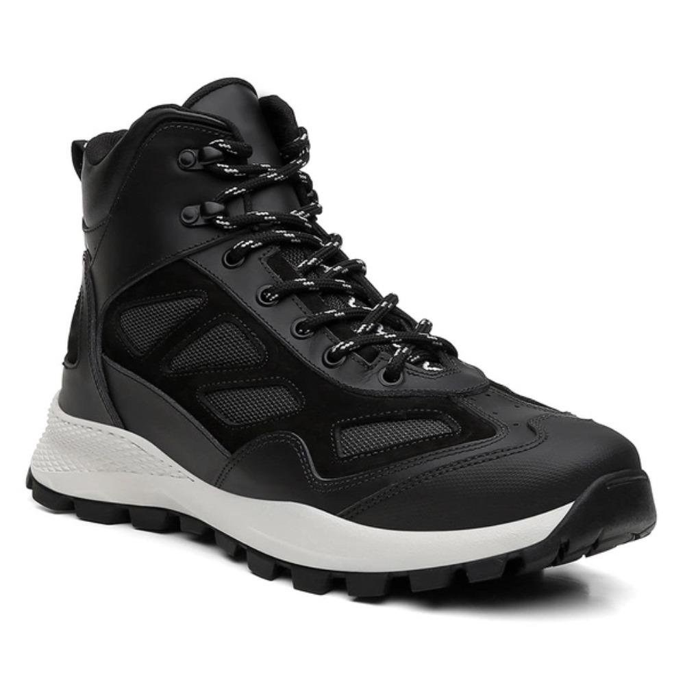 Tênis Masculino Venetto Couro Cadarço Moderno Casual Preto 3