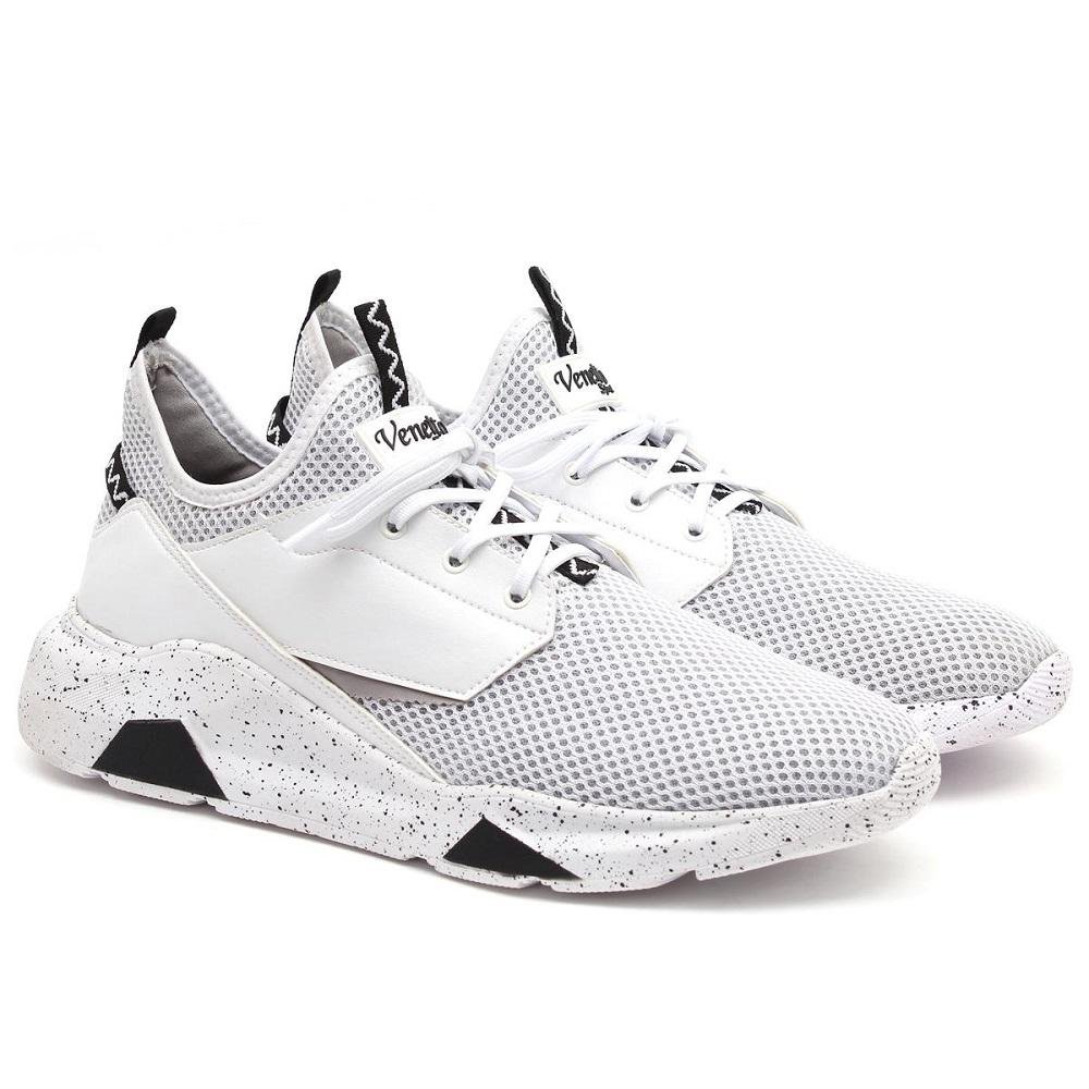 Tênis Venetto Masculino Academia Fitness Leve Confortável Branco 1