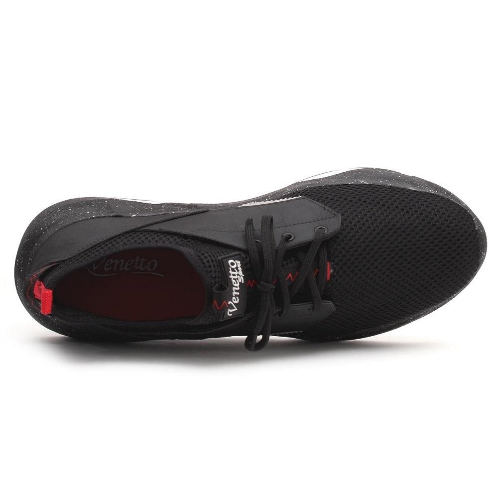 Tênis Venetto Masculino Academia Fitness Leve Confortável Preto 4