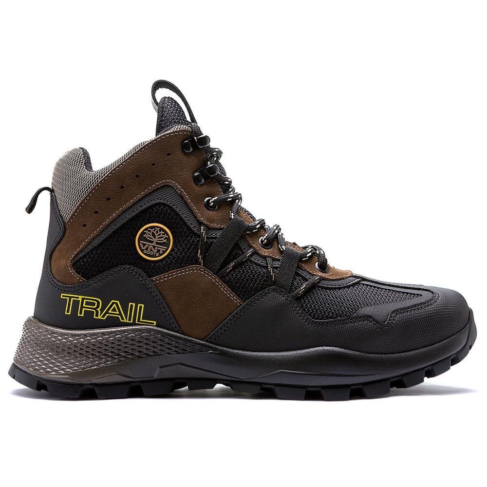 Bota Adventure Masculina Couro Aventuras Moderna Trilas Preto/Marrom 2