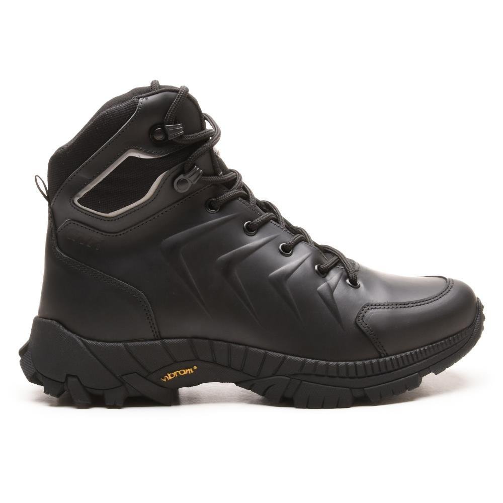 Bota Masculina Adventure Couro Impermeável Trilas Aventuras Preto 3