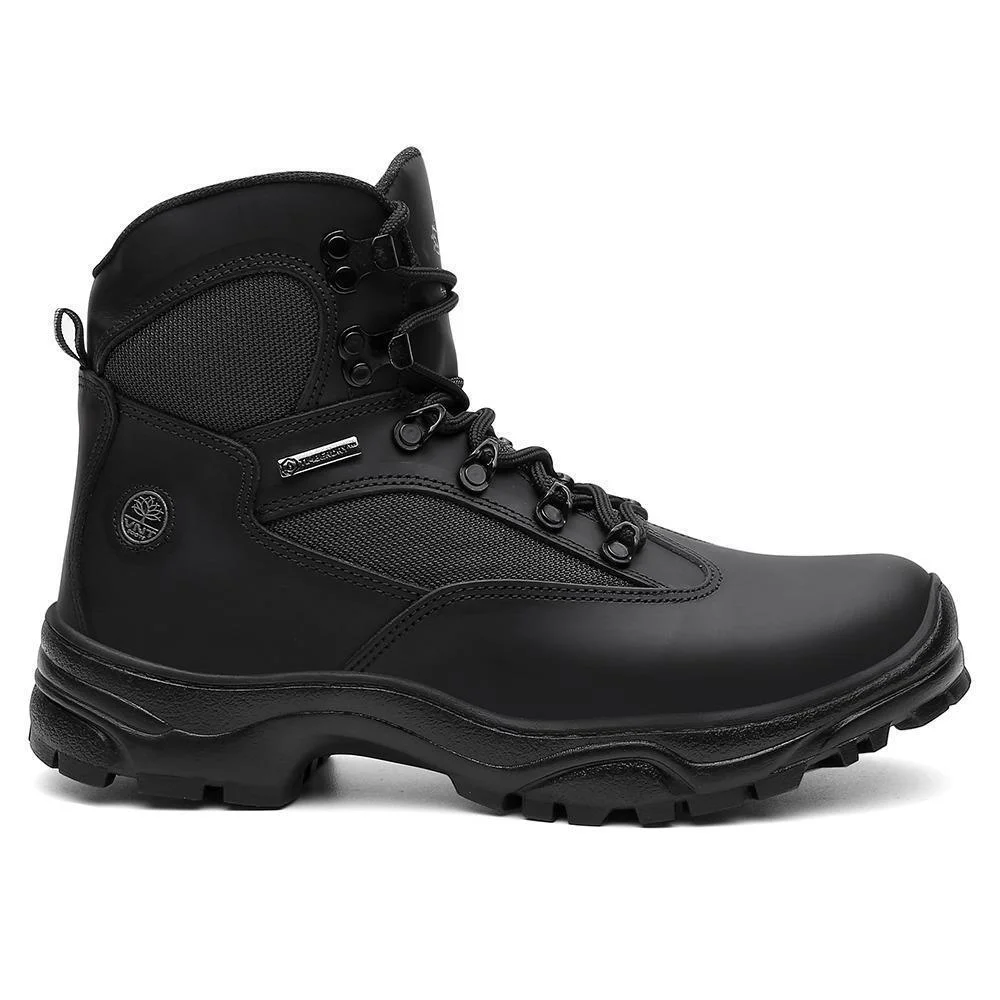 Bota Masculina Couro Adventure Com Resistência Aventura Preto 3