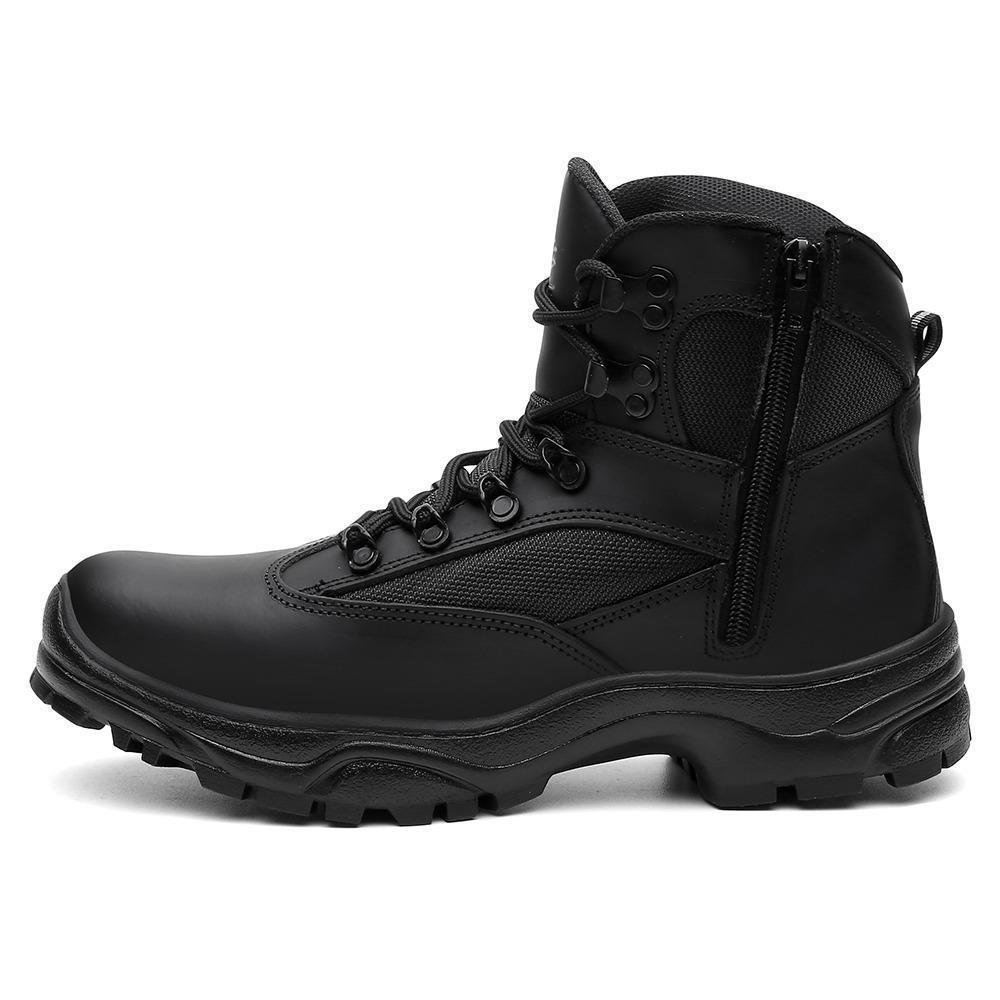 Bota Masculina Couro Adventure Com Resistência Aventura Preto 4