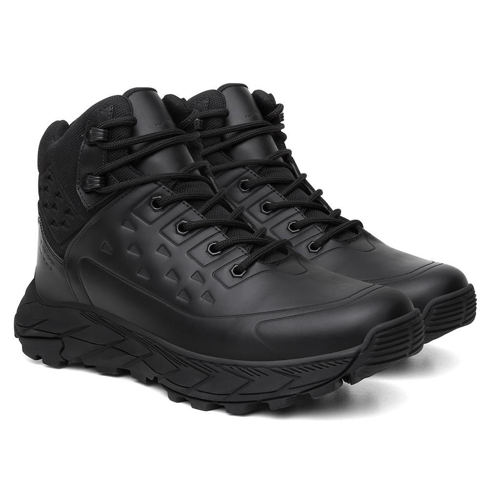 Bota Masculina Couro Adventure Solado Tratorado Esportiva Preto 2