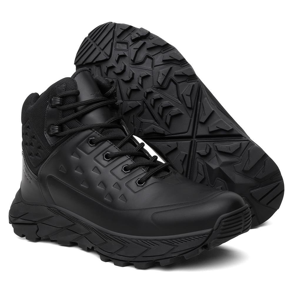 Bota Masculina Couro Adventure Solado Tratorado Esportiva Preto 4