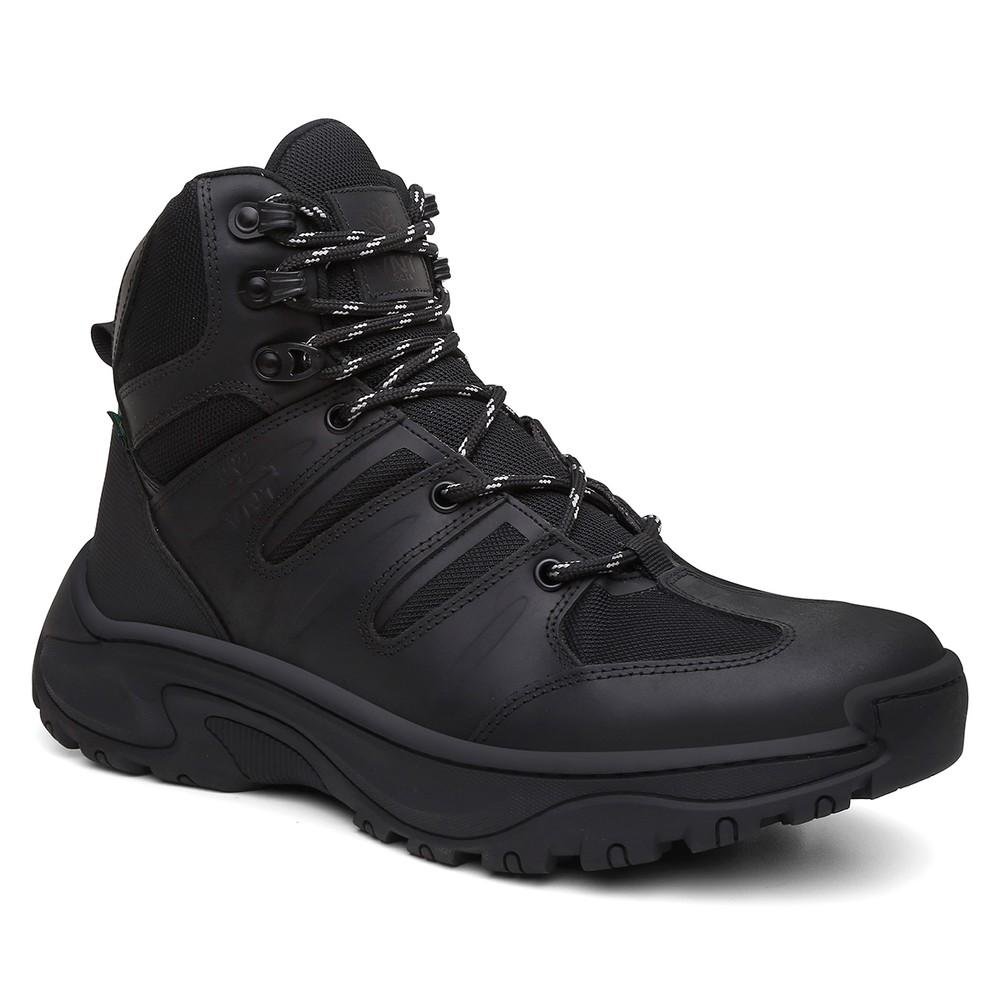 Bota Adventure Masculina Couro Ironridge Vintage Resistente Preto 2