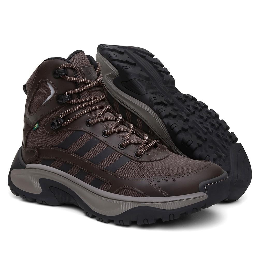 Bota Adventure Venetto Masculina Wind Trail Impermeável em Couro