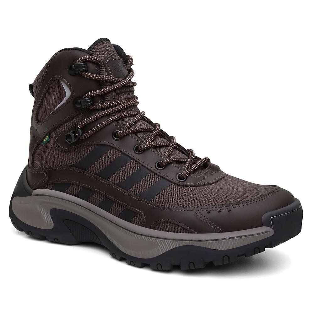 Bota Adventure Venetto Masculina Wind Trail Impermeável em Couro Marrom 2