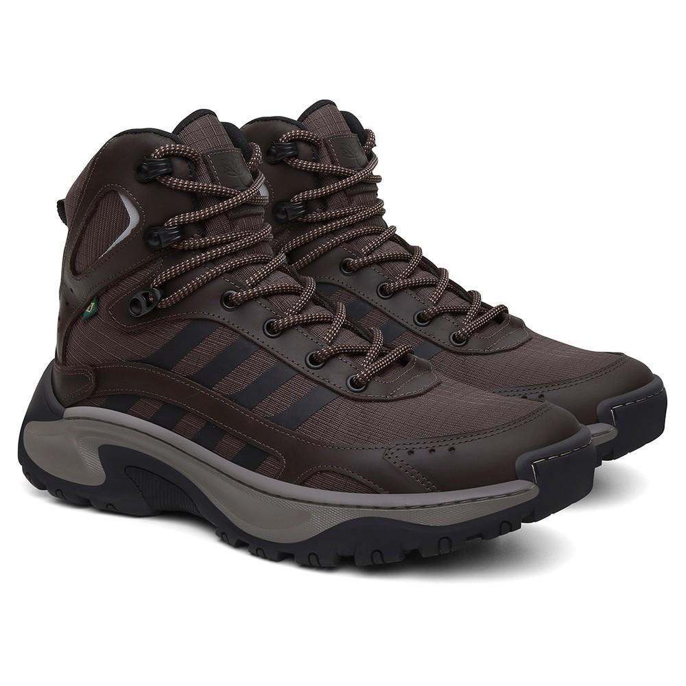 Bota Adventure Venetto Masculina Wind Trail Impermeável em Couro Marrom 3