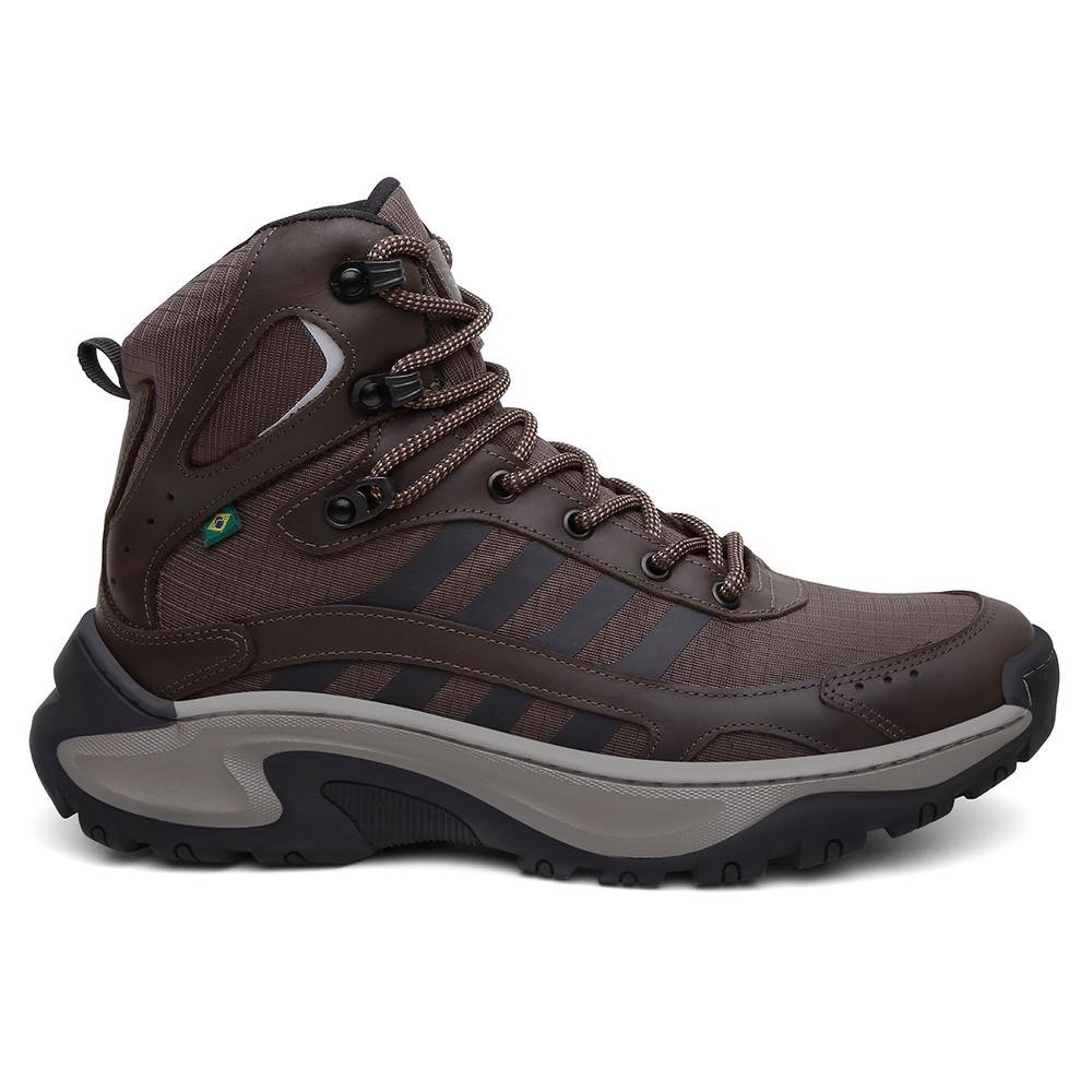 Bota Adventure Venetto Masculina Wind Trail Impermeável em Couro Marrom 4