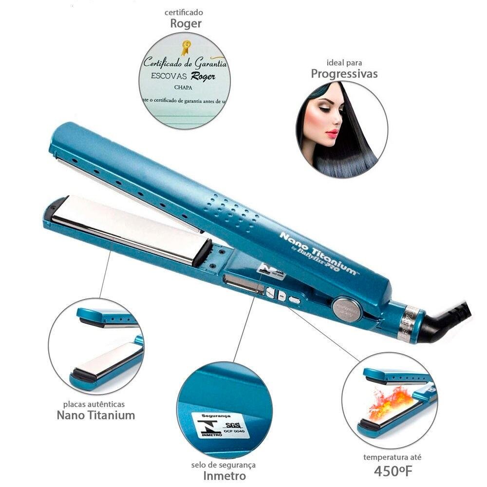 Prancha Nano Titanium Babyliss Pro TRADICIONAL 1+1/4'' 110v 13