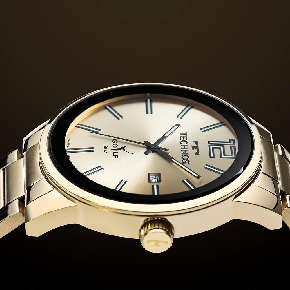 Relógio Technos Masculino Golf Dourado - 2115TTS/1D Multicores 4