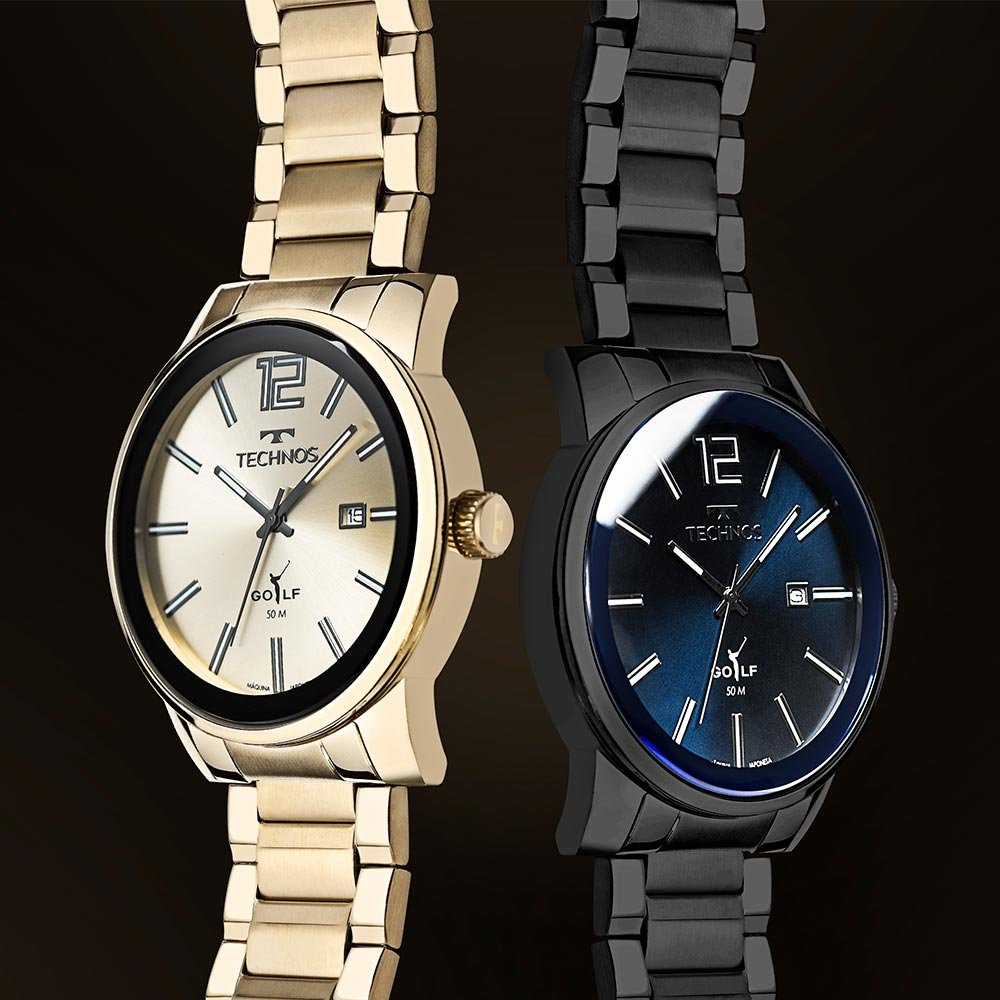 Relógio Technos Masculino Golf Dourado - 2115TTS/1D Multicores 5
