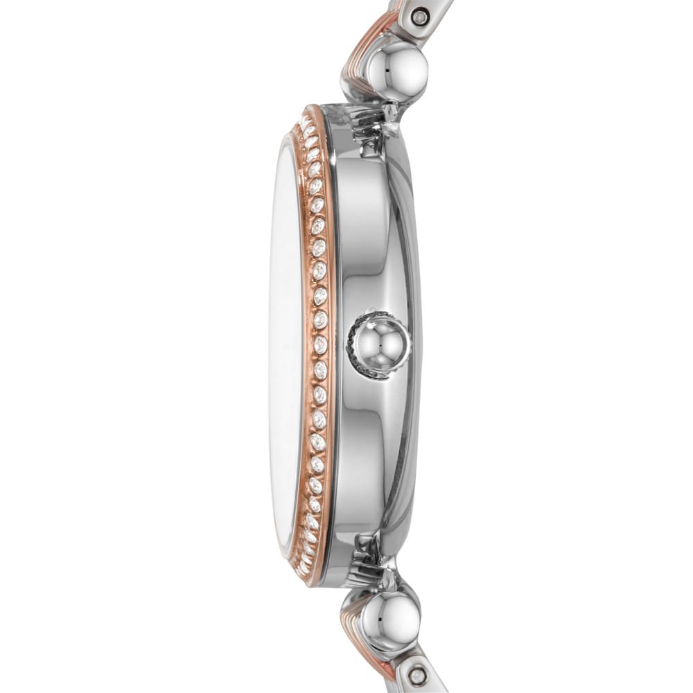 Relógio Fossil Feminino Mini Carlie Bicolor ES4649/1KN Rosa 2
