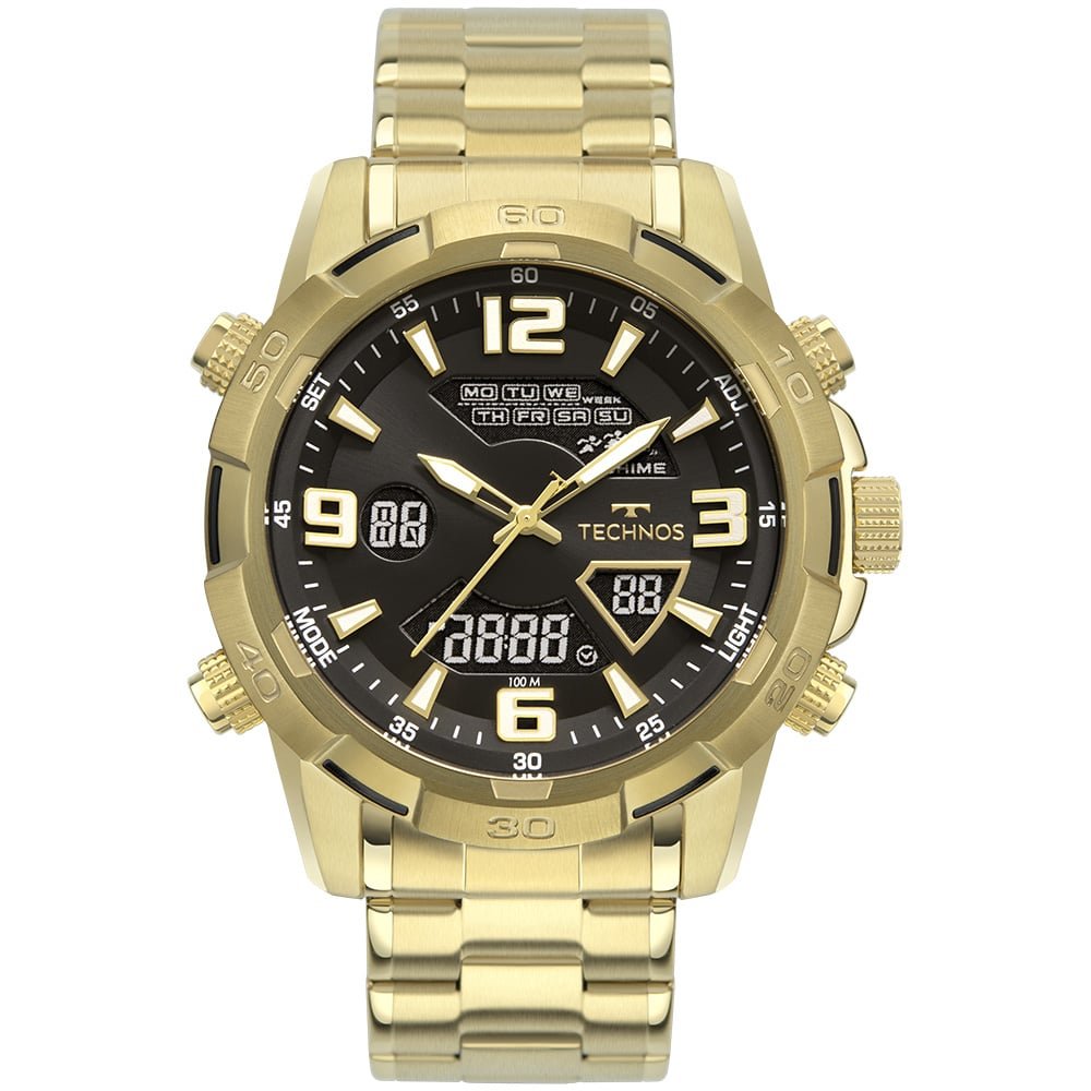 Relógio Technos Masculino Ts Digitech Dourado - W23305AB/1P Multicores 1
