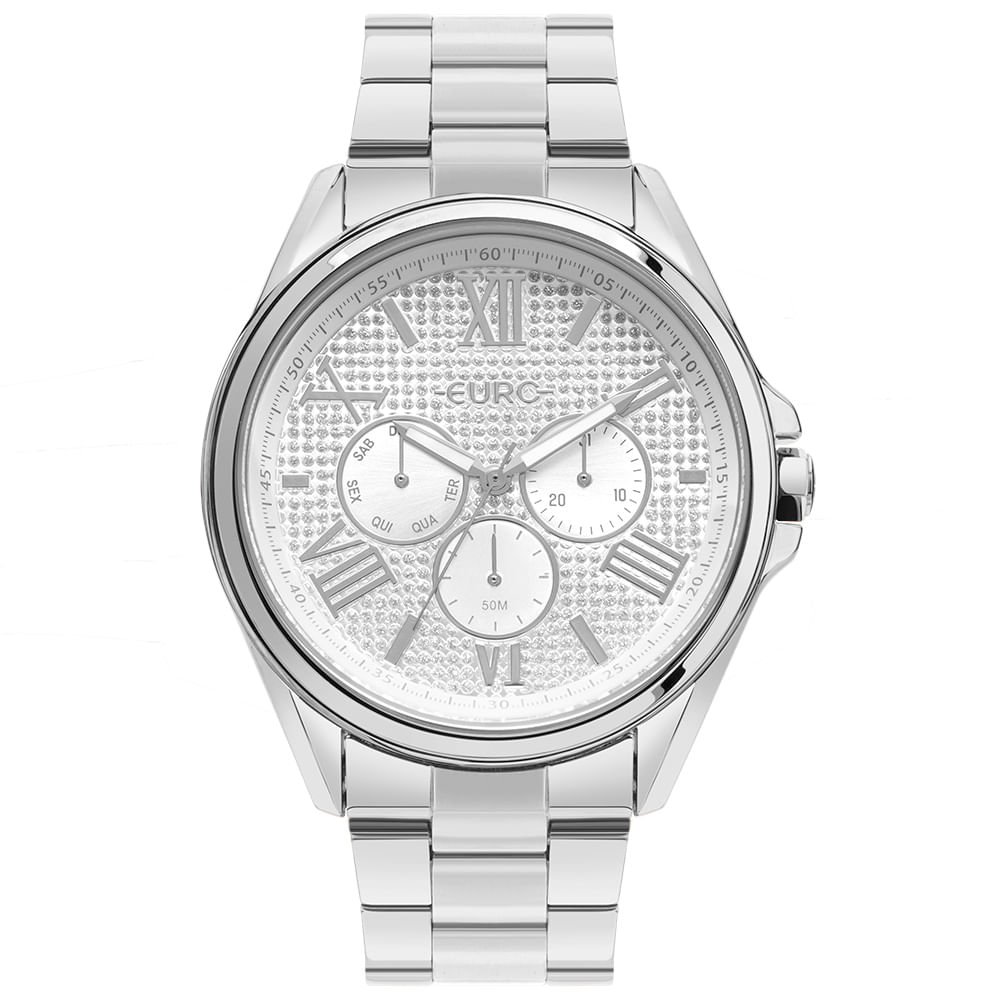 Relógio Euro Feminino Multiglow Prata - EU6P29AIG/4K
