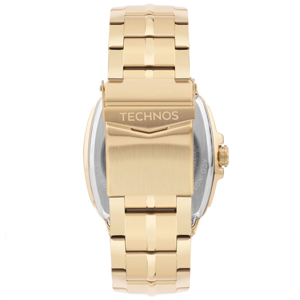Relógio Technos Masculino Automático Skeleton Dourado - G3265AI/1P Dourado 3