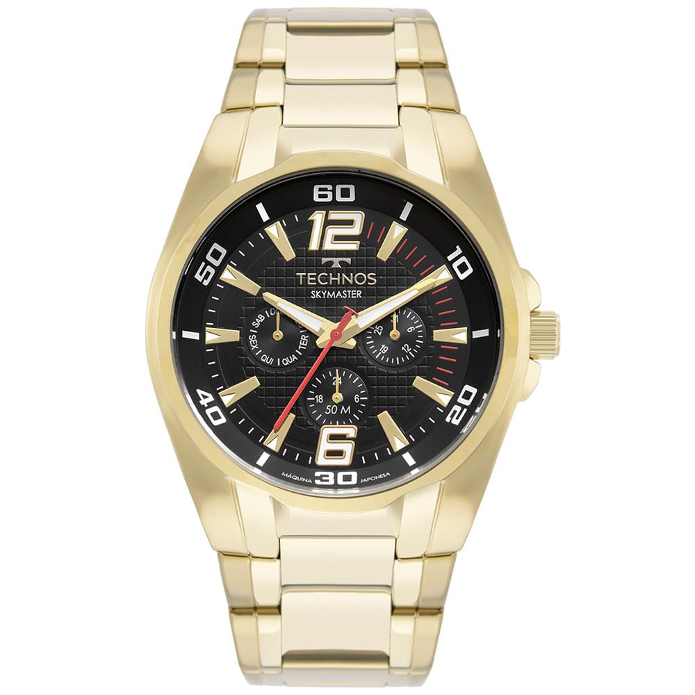 Relógio Technos Masculino Skymaster Dourado - 6P79BV/1P Multicores 1