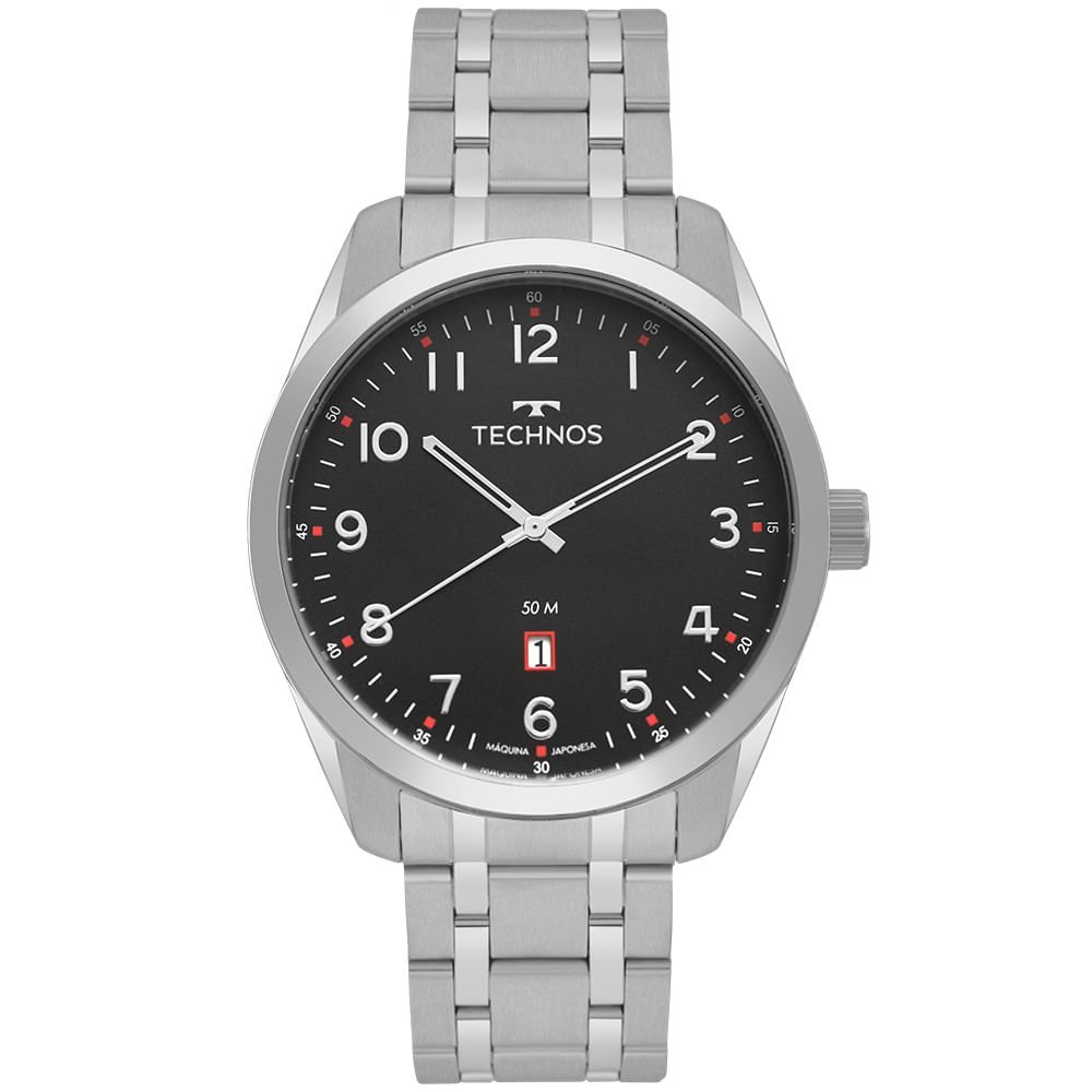 Relógio Technos Masculino Steel Prata - 2115MSAS/1P Multicores 1