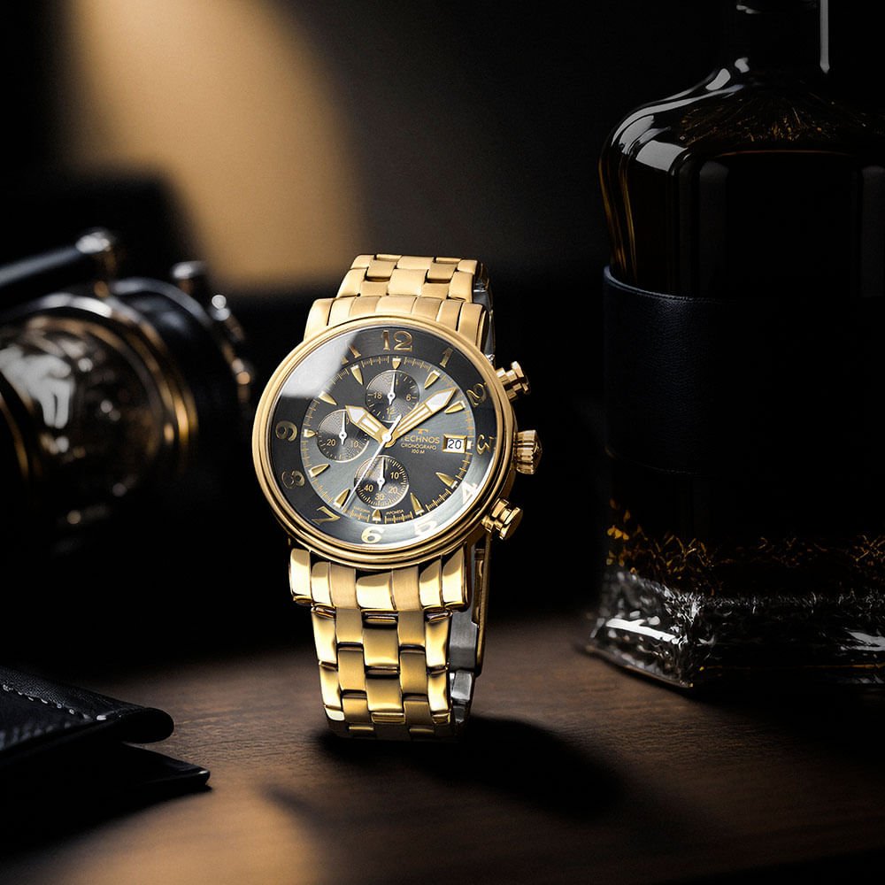 Relógio Technos Masculino Grandtech Dourado - JS15ENA/1P Multicores 4