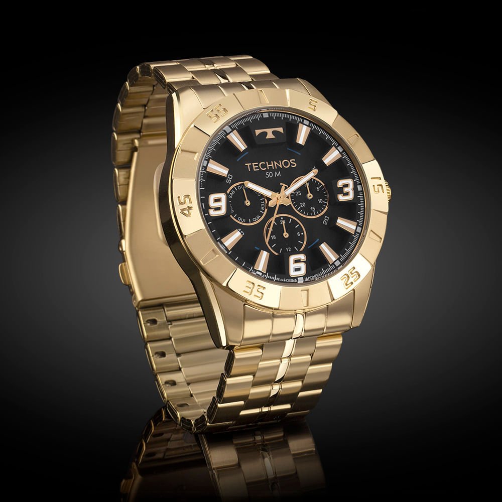 Relógio Technos Masculino Racer Dourado - 6P29ALC/1P Multicores 3