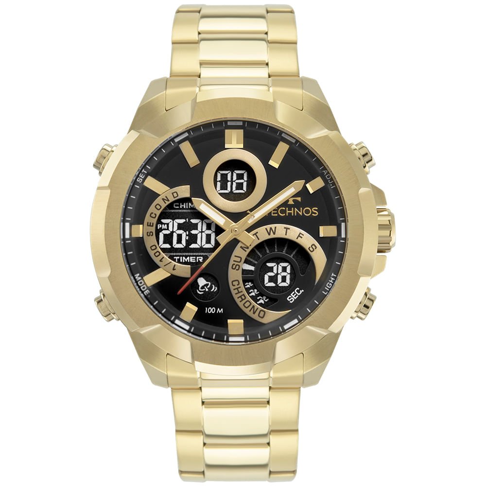 Relógio Technos Masculino Digitech Dourado - W23721AAA/1P Multicores 1
