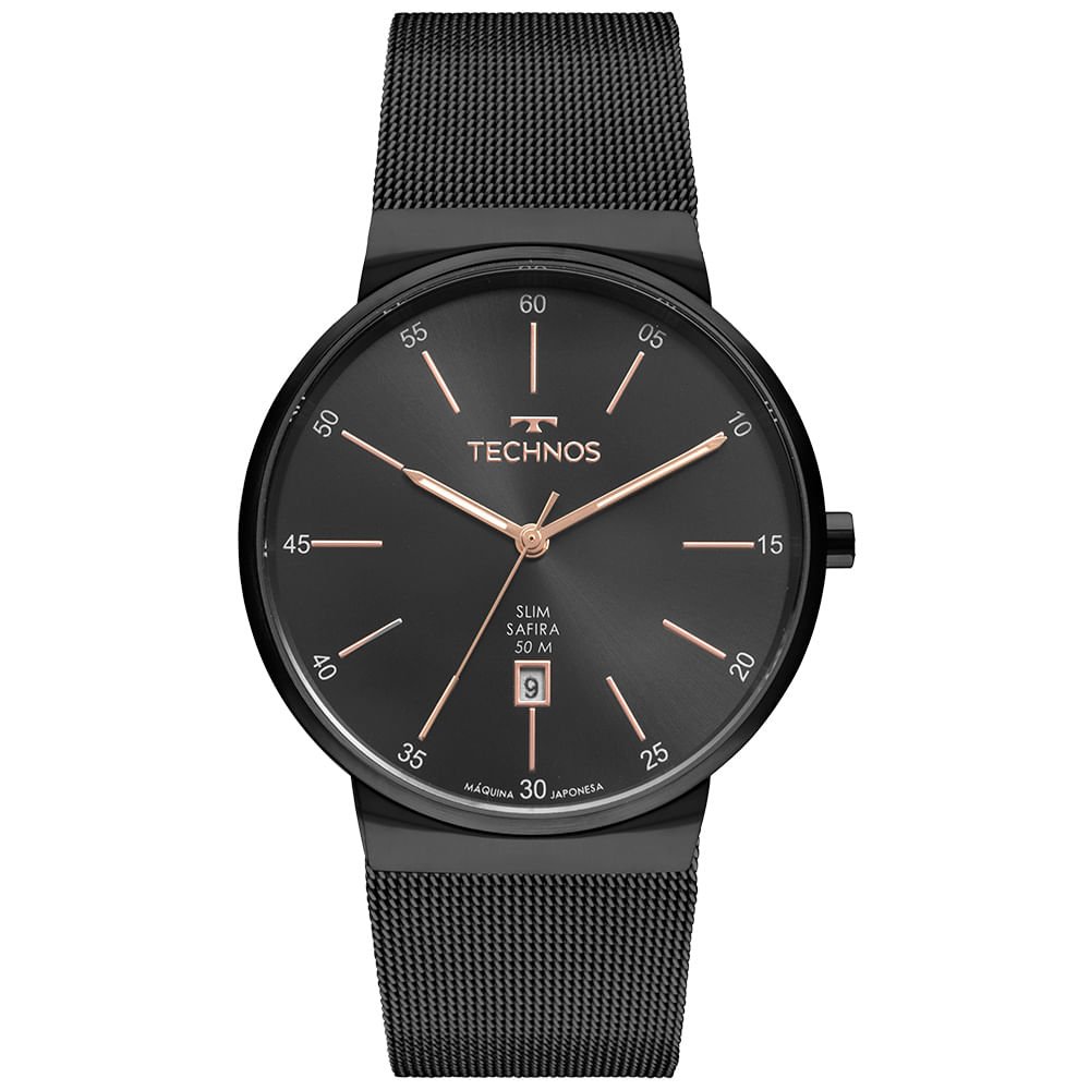 Relógio Technos Masculino Slim Preto - GM12AG/1P Multicores 1