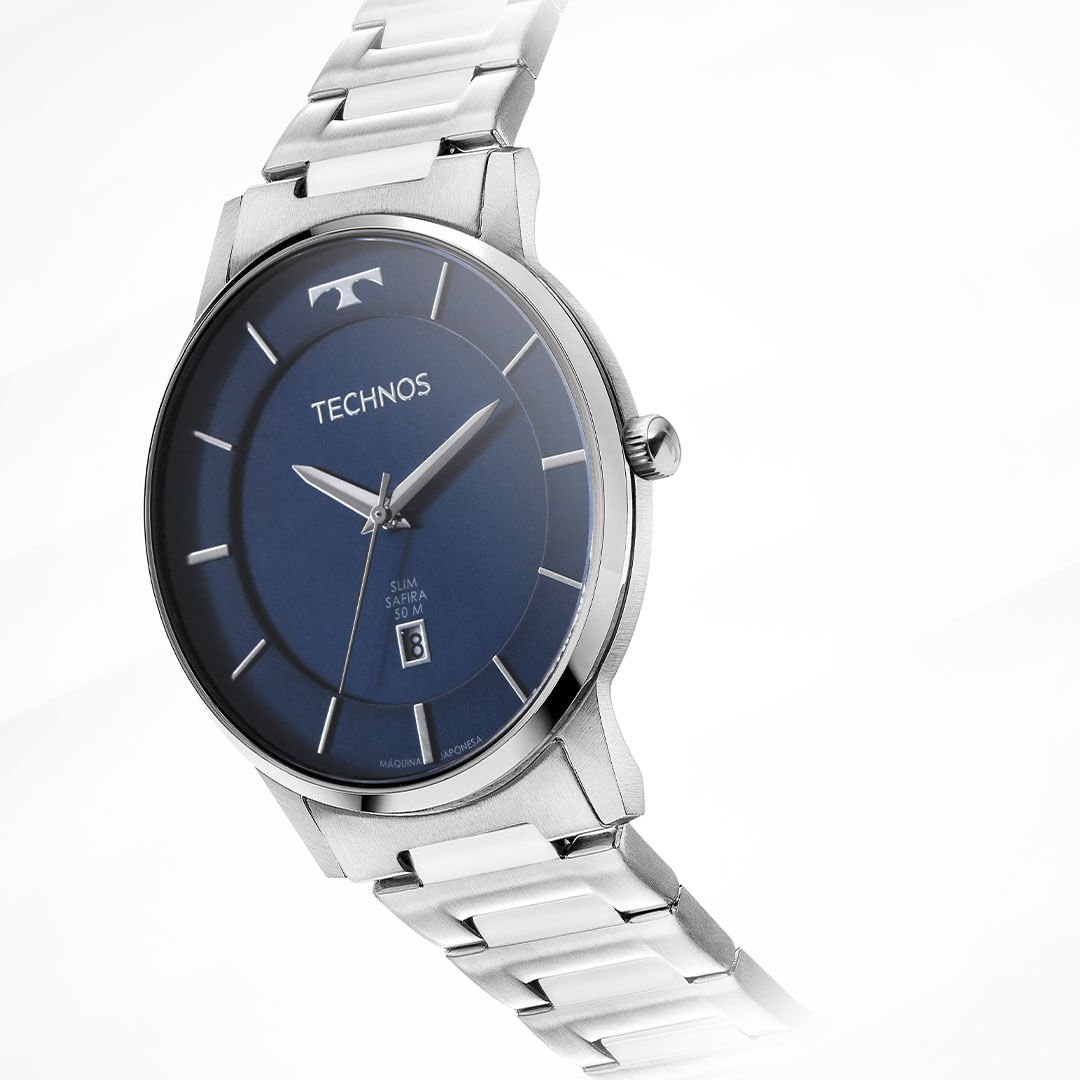 Relógio Technos Masculino Slim Prata - GM10YQ/1A Multicores 4
