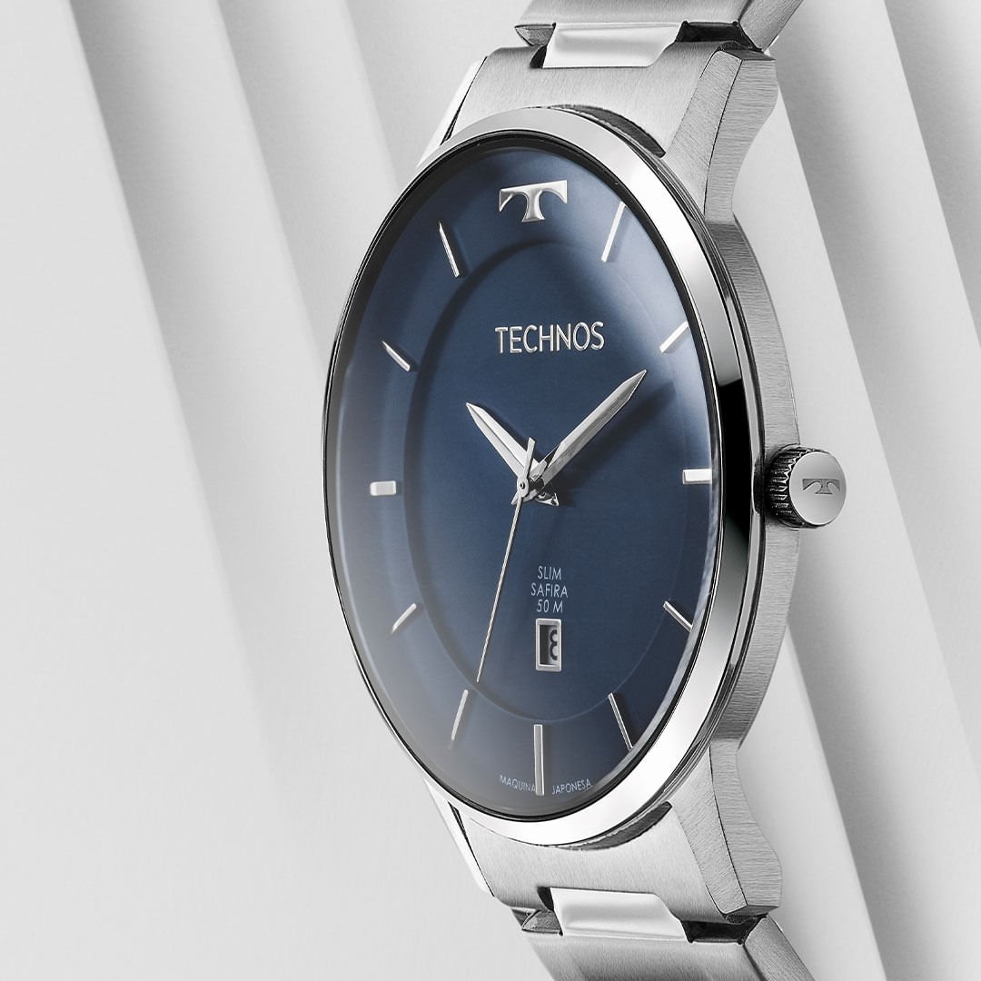 Relógio Technos Masculino Slim Prata - GM10YQ/1A Multicores 6