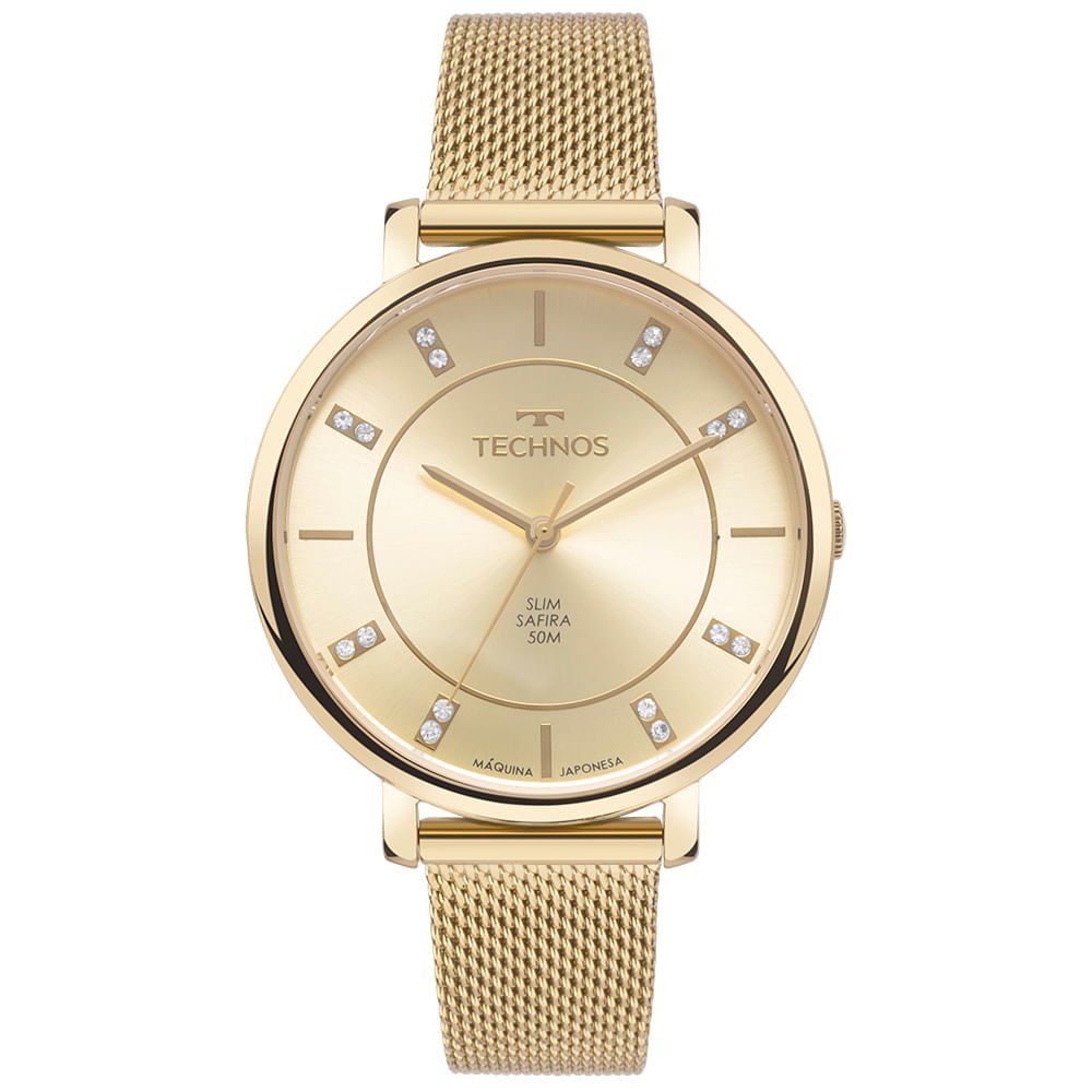 Relógio Technos Feminino Slim Dourado - GL32AR/1X Dourado 1