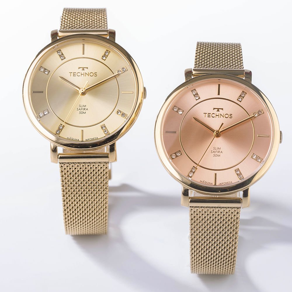 Relógio Technos Feminino Slim Dourado - GL32AR/1X Dourado 4