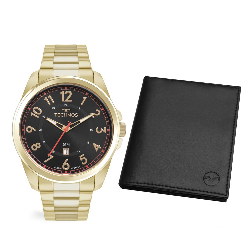 Kit Technos Masculino Militar Dourado - 2115TVE/K1P Dourado 3