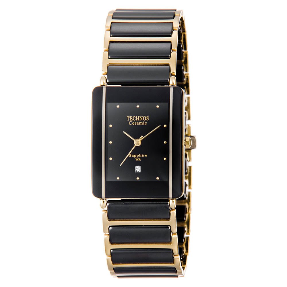 Relógio Technos Feminino Cerâmica Dourado - GN10AAPAI/4P Preto/Dourado 1