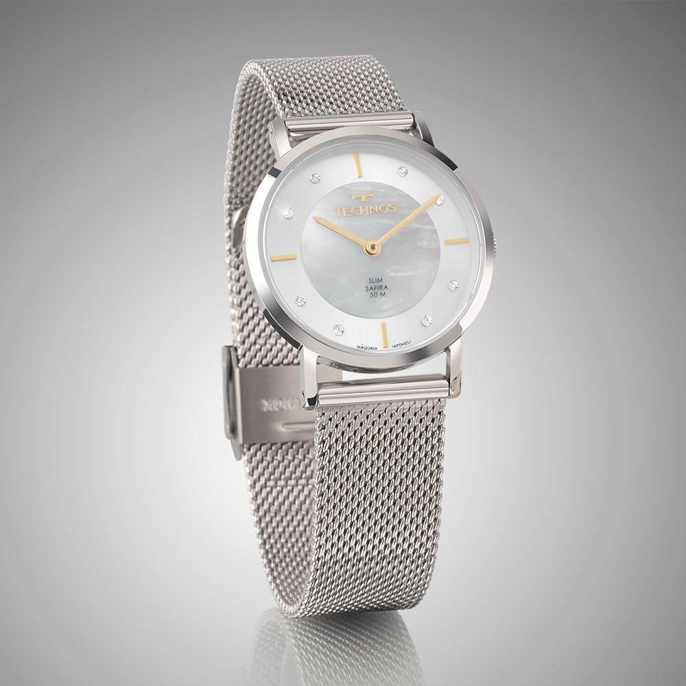 Relógio Technos Feminino Slim Prata - 2025LTW/1B Prata 2