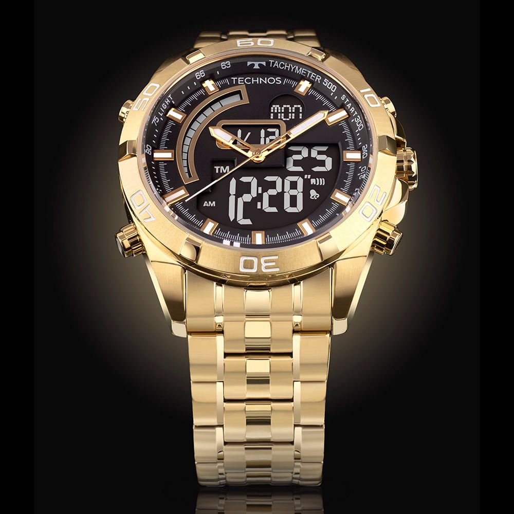 Relógio Technos Masculino Ts Digitech Dourado - BJ3496AA/1D Dourado 4
