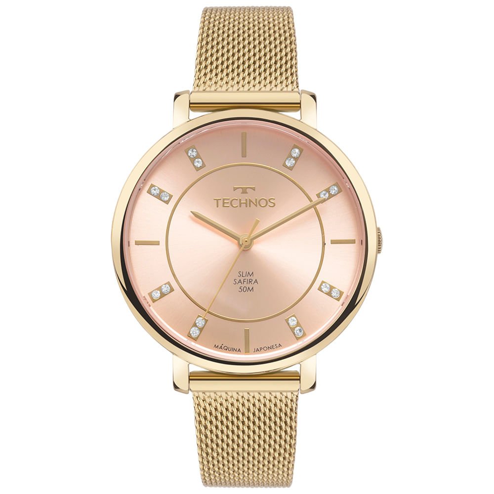 Relógio Technos Feminino Slim Dourado - GL32AR/1T Dourado 1