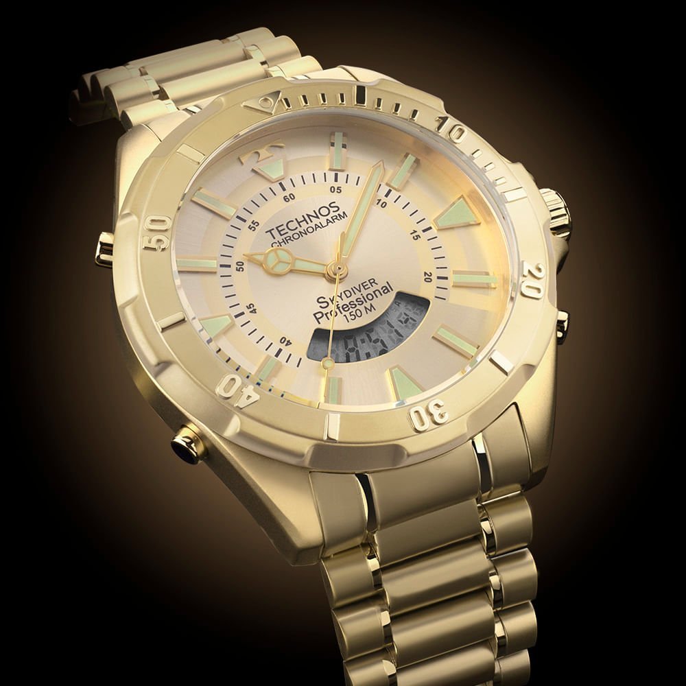 Relógio Technos Masculino Skydiver Dourado - WT2050AA/1D Dourado 4