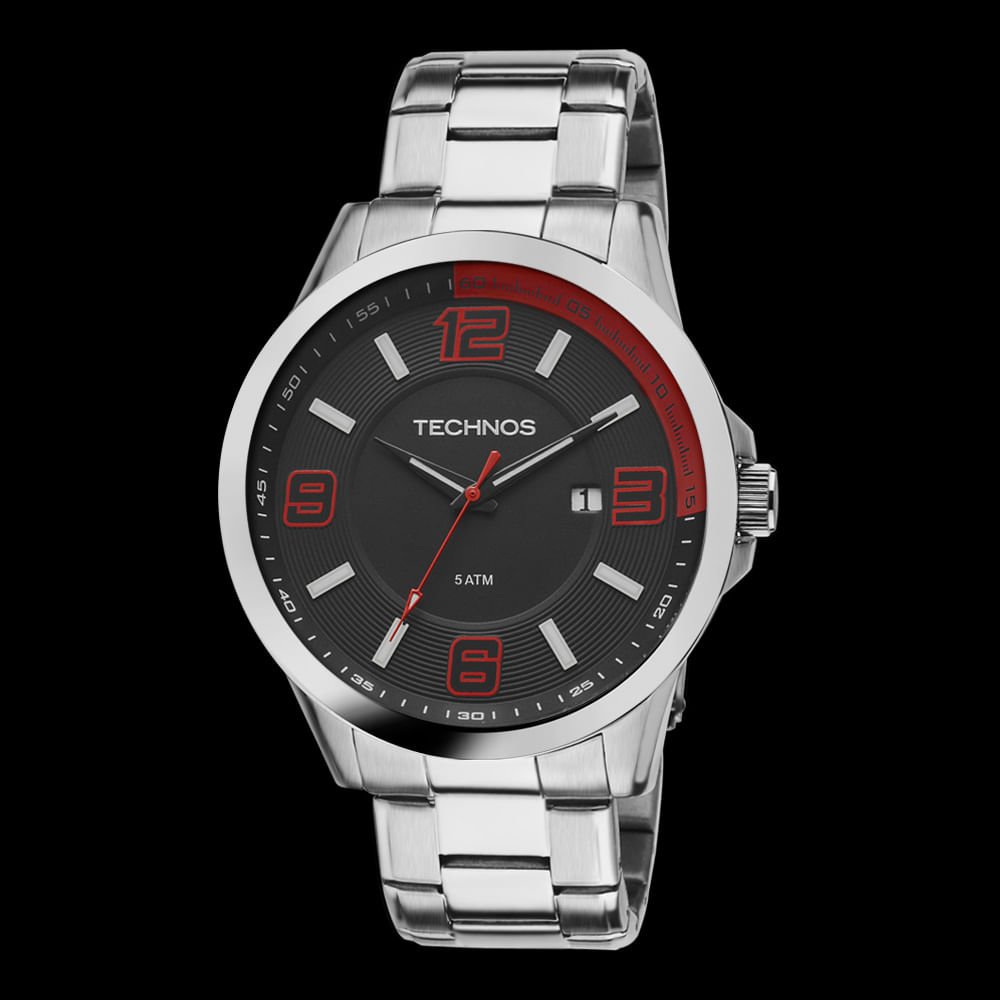 Relógio Technos Masculino 2115KLM/1R Prata 1
