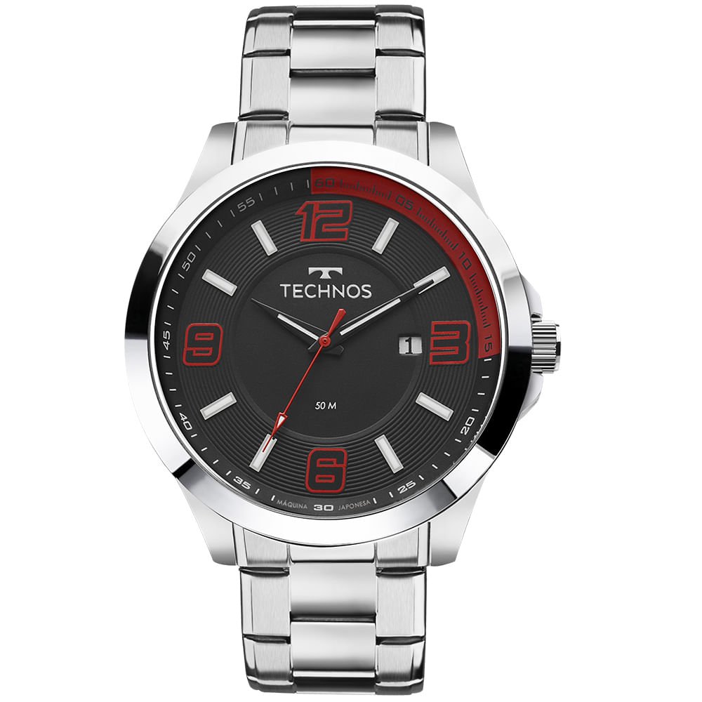 Relógio Technos Masculino 2115KLM/1R Prata 2