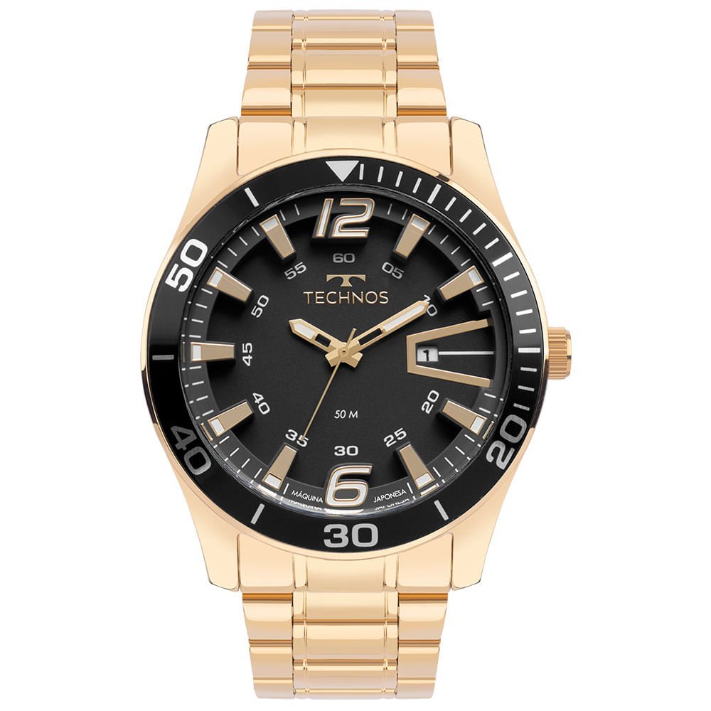 Relógio Technos Masculino Racer Dourado - 2115LAJS/1P Dourado 1