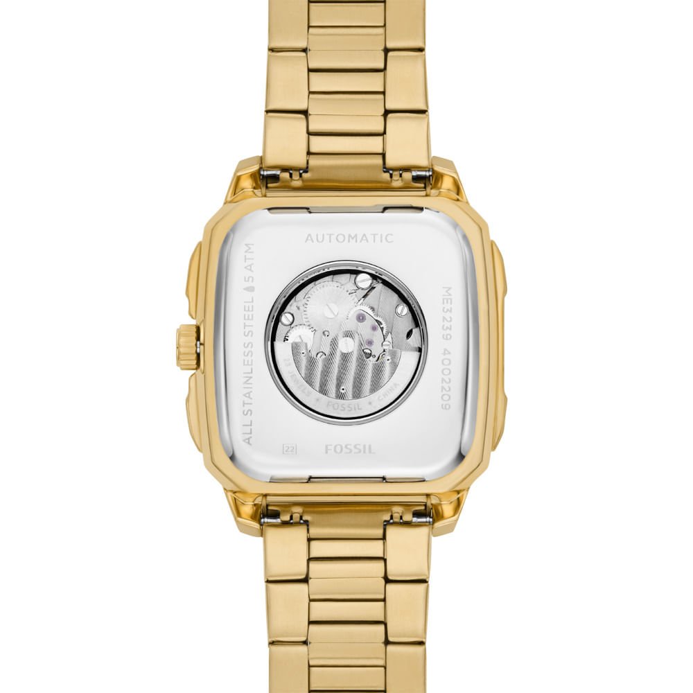 Relógio Fossil Masculino Inscription Dourado - ME3239/1DN Dourado 6