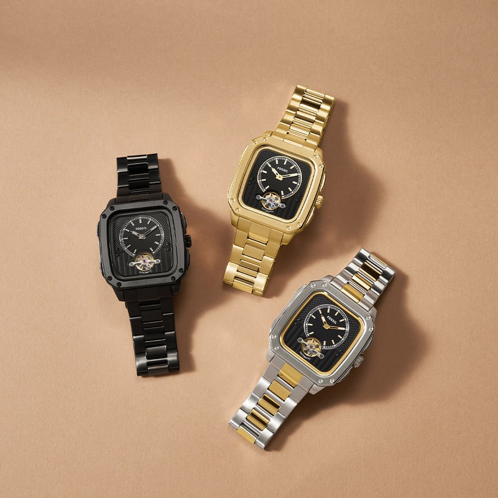 Relógio Fossil Masculino Inscription Dourado - ME3239/1DN Dourado 7